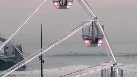 Bournemouth Big wheel Stock Footage 71838957