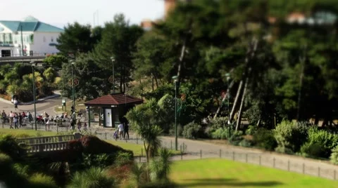 Bournemouth gardens TS mid Stock Footage 8519714