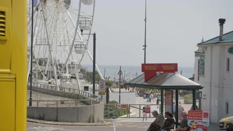 Bournemouth Pier Seaside Holiday Compilation Vídeo Stock 220855644