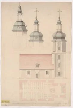 Bournitz, Chorturzkirche. Design, basic and elevation Copyright: xpiemagsx... Stock Photos