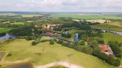 Bourtange by drone Stock Footage 281263035