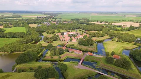 Bourtange by drone Stock Footage 281263074