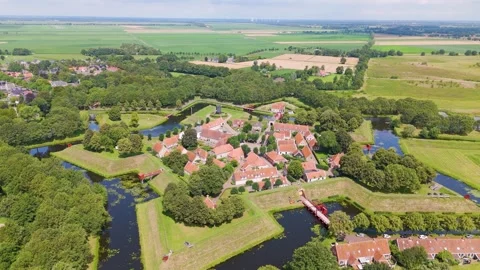 Bourtange by drone Stock Footage 281263080