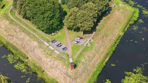 Bourtange by drone Stock Footage 281263085