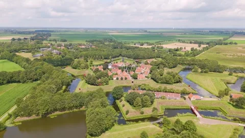 Bourtange by drone Stock Footage 281263119