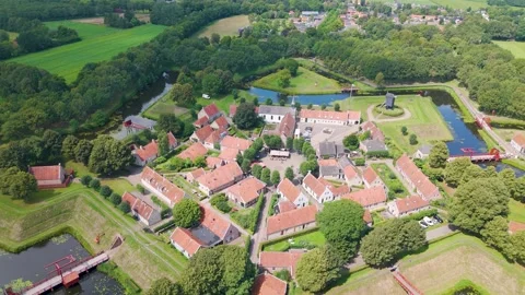 Bourtange by drone Stock Footage 281263126