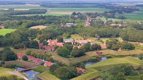 Bourtange by drone Stock Footage 281263146