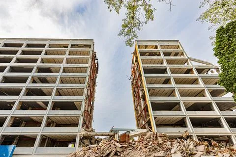 Boutaric during its destruction. Boutaric pendant sa destruction. Stock Photos