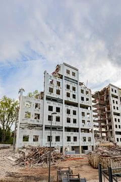 Boutaric during its destruction. Boutaric pendant sa destruction. Stock Photos