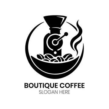 Boutique Coffee Roastery Logo Cafe イラスト素材