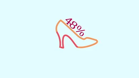 Boutique icon with loading percentage timer. Digital timer with loading icon Stock Footage 254070718