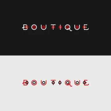 Boutique logo, monogram, vector Stock Illustration