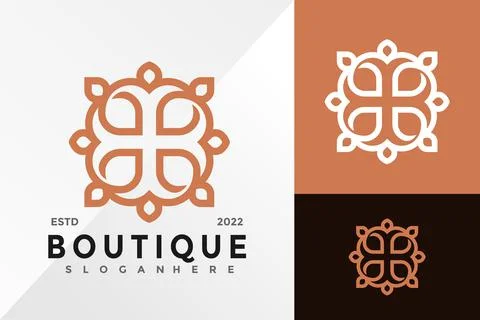 Boutique Ornament Logo Design Vector illustration template Stock Illustration
