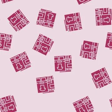 Boutique shop glyph seamless pattern Ilustración de archivo