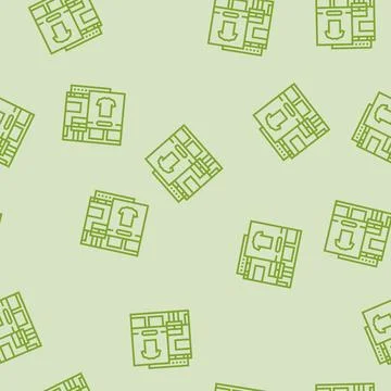 Boutique shop line seamless pattern 스톡 일러스트