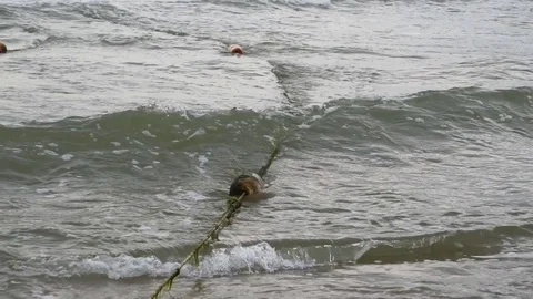 Bouys Rope in Sea Видео 79535882