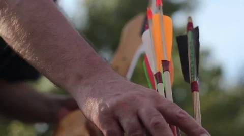 Bow and arrow (1/2) Stock Footage 48382074