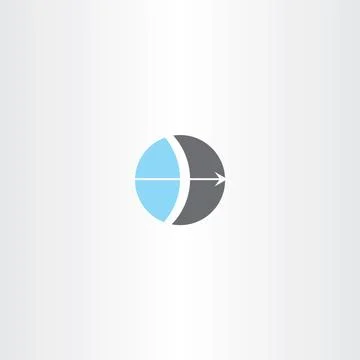 Bow and arrow circle logo vector Ilustración de archivo