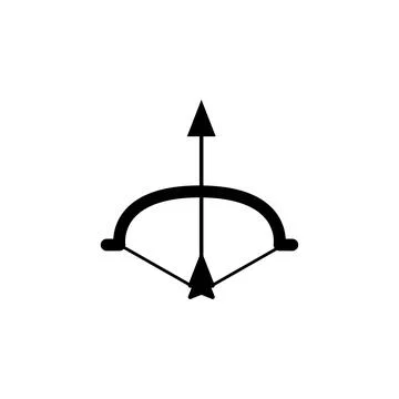 Bow and Arrow Flat Vector Icon Illustrazione stock