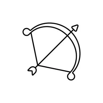 Bow and arrow icon element of weapon icon for mobile concept and web apps. Th Stock Illustration