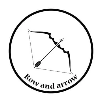 Bow and arrow icon 스톡 일러스트