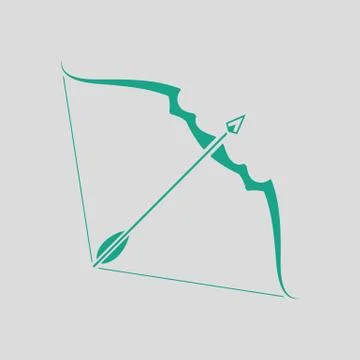 Bow and arrow icon 스톡 일러스트