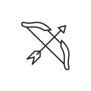 Bow and Arrow Icon Stock Illustration