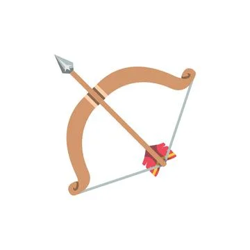 Bow and arrow icon. Vector illustration design. Illustrazione stock