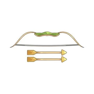 Bow and arrow Illustrazione stock