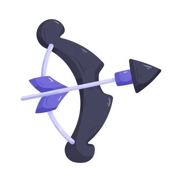Bow and arrow Stock Illustration