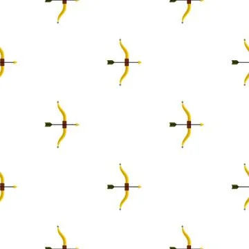 Bow and arrow pattern flat Stock Illustration