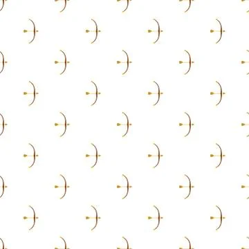 Bow and arrow pattern seamless vector Stock Illustration