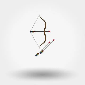 Bow and arrow toy Stock Illustration
