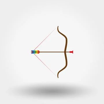 Bow and arrow toy Stock Illustration