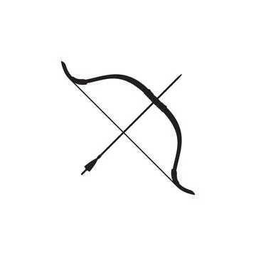 Bow and arrow vector illustration Stock Illustration
