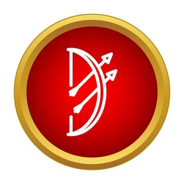 Bow and arrows icon representing archery and goal Illustrazione stock