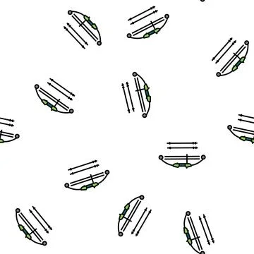 Bow and arrows vector seamless pattern Stockillustratie