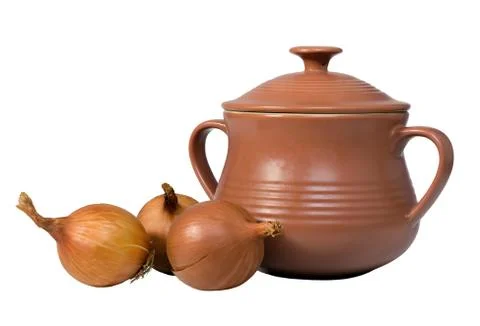 Bow and ceramic pot Stock Photos