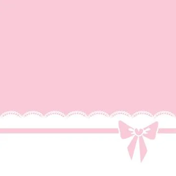 Bow and lace border Illustrazione stock