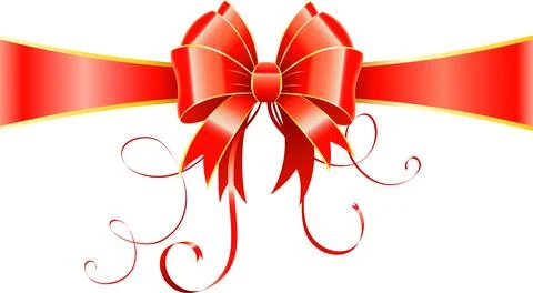 Bow and ribbon 스톡 일러스트