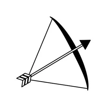 Bow arrow equipment Illustrazione stock