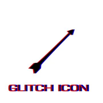 Bow arrow icon flat Stock Illustration