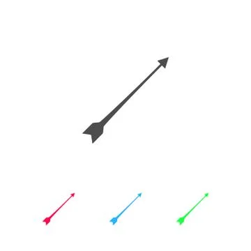 Bow arrow icon flat Stock Illustration