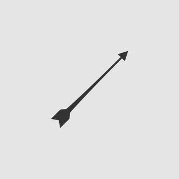 Bow arrow icon flat Stock Illustration
