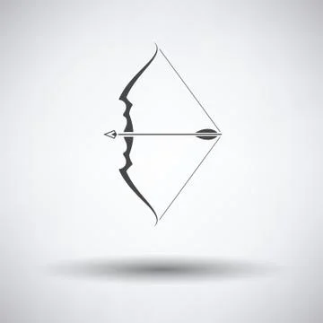 Bow with arrow icon Illustrazione stock