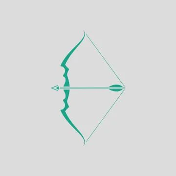 Bow with arrow icon Stock Illustration