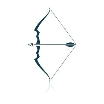 Bow with arrow icon 스톡 일러스트