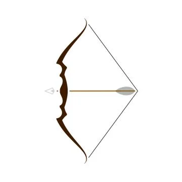 Bow With Arrow Icon Stock Illustration