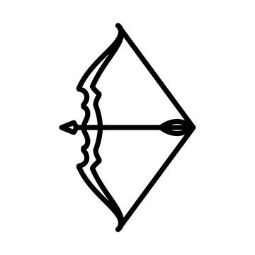 Bow With Arrow Icon Stockillustratie