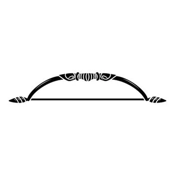 Bow for arrow icon, simple style Stock Illustration